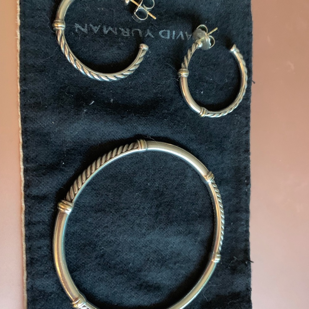 Earrings and bracelet